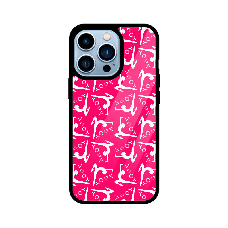 Yoga pattern - Apple iPhone Glass Phone Cases - All Models Available