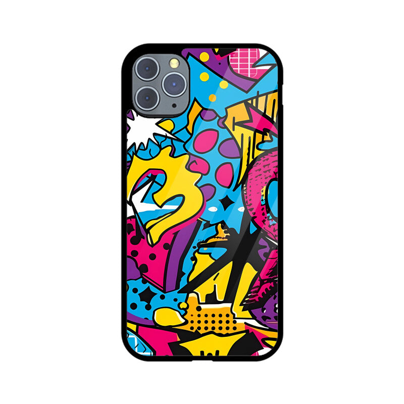 Funky Abstract Pattern - Apple iPhone Glass Phone Cases - All Models Available
