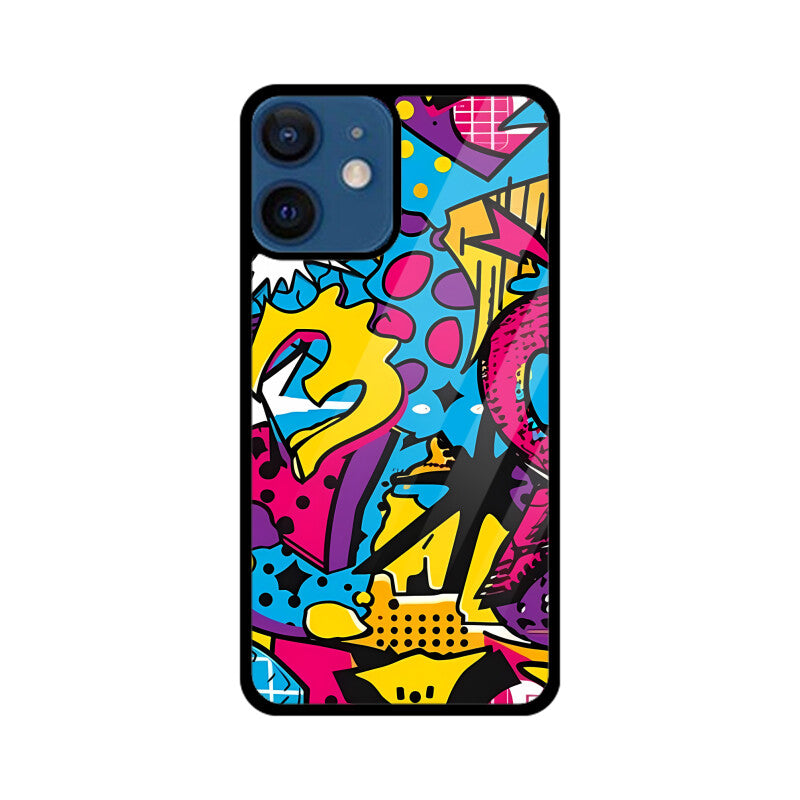 Funky Abstract Pattern - Apple iPhone Glass Phone Cases - All Models Available