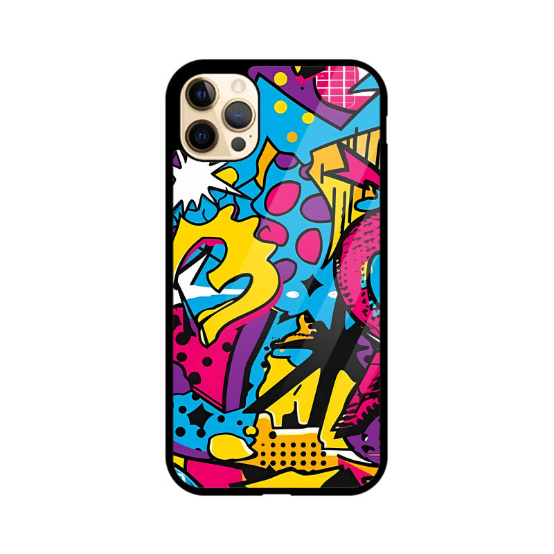 Funky Abstract Pattern - Apple iPhone Glass Phone Cases - All Models Available