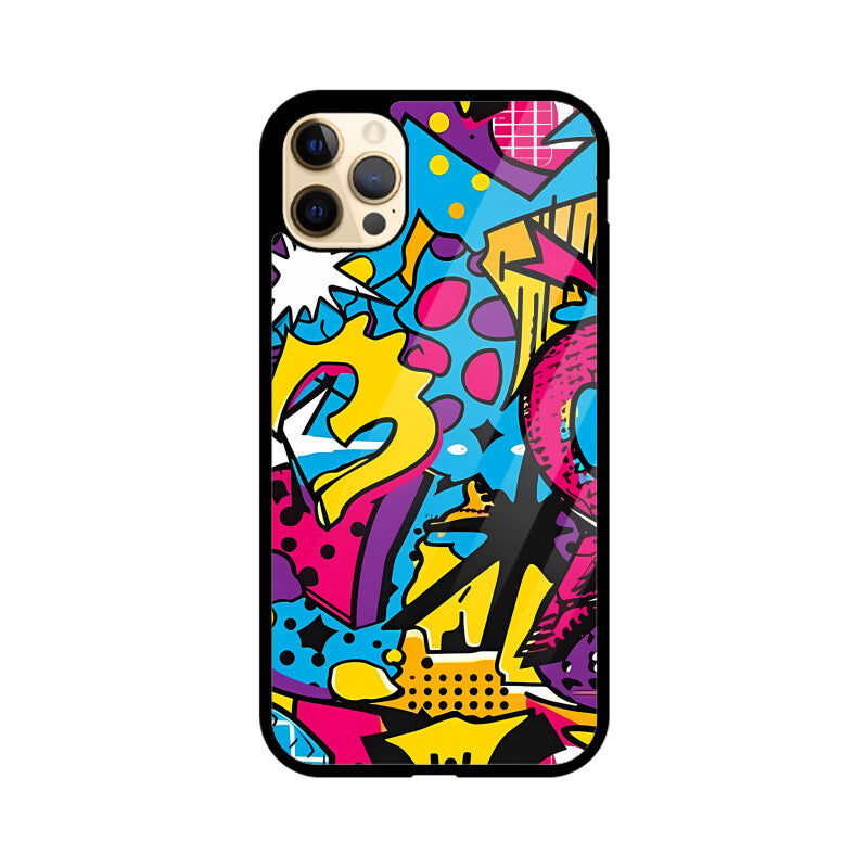 Funky Abstract Pattern - Apple iPhone Glass Phone Cases - All Models Available