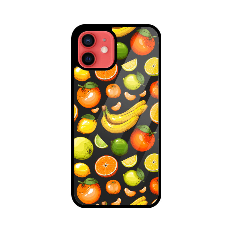 Fruits Pattern - Apple iPhone Glass Phone Cases - All Models Available