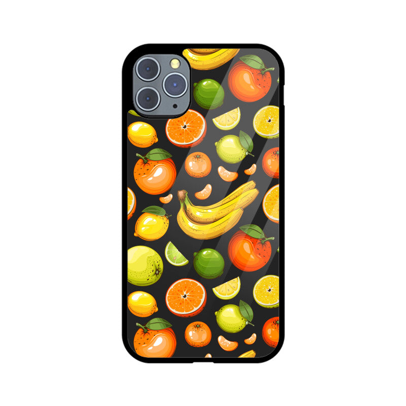 Fruits Pattern - Apple iPhone Glass Phone Cases - All Models Available