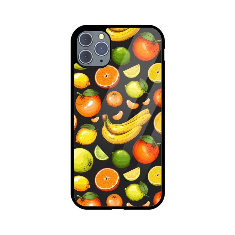 Fruits Pattern - Apple iPhone Glass Phone Cases - All Models Available
