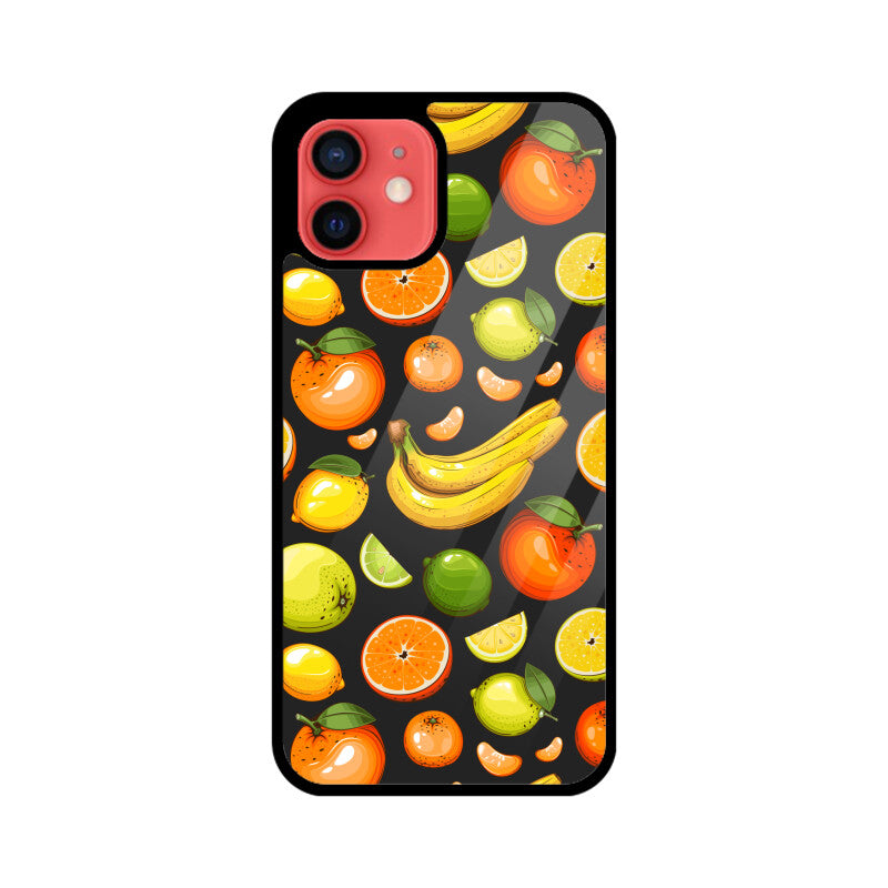 Fruits Pattern - Apple iPhone Glass Phone Cases - All Models Available
