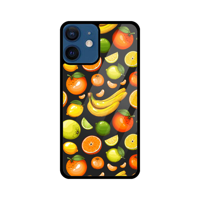 Fruits Pattern - Apple iPhone Glass Phone Cases - All Models Available