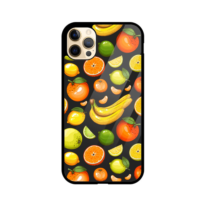 Fruits Pattern - Apple iPhone Glass Phone Cases - All Models Available