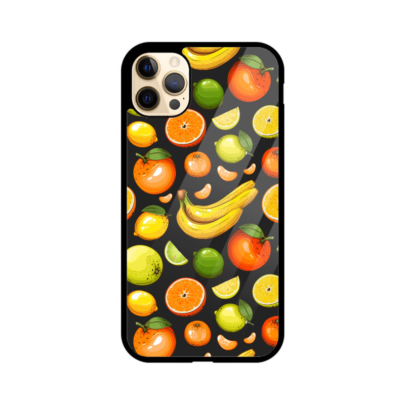 Fruits Pattern - Apple iPhone Glass Phone Cases - All Models Available