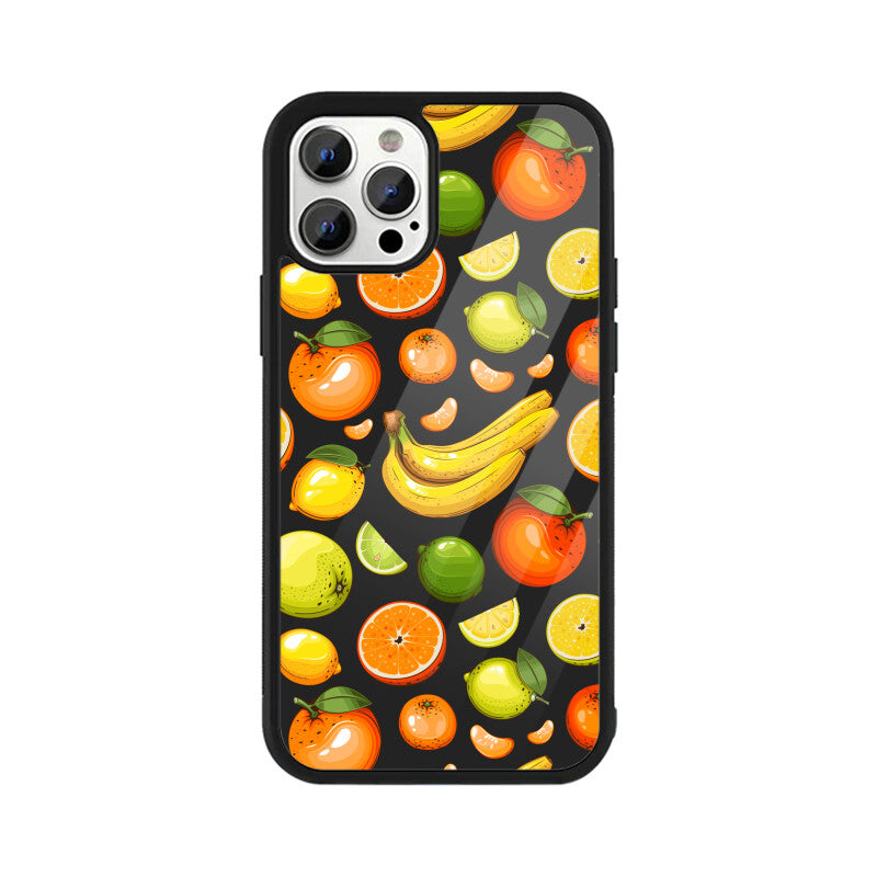 Fruits Pattern - Apple iPhone Glass Phone Cases - All Models Available