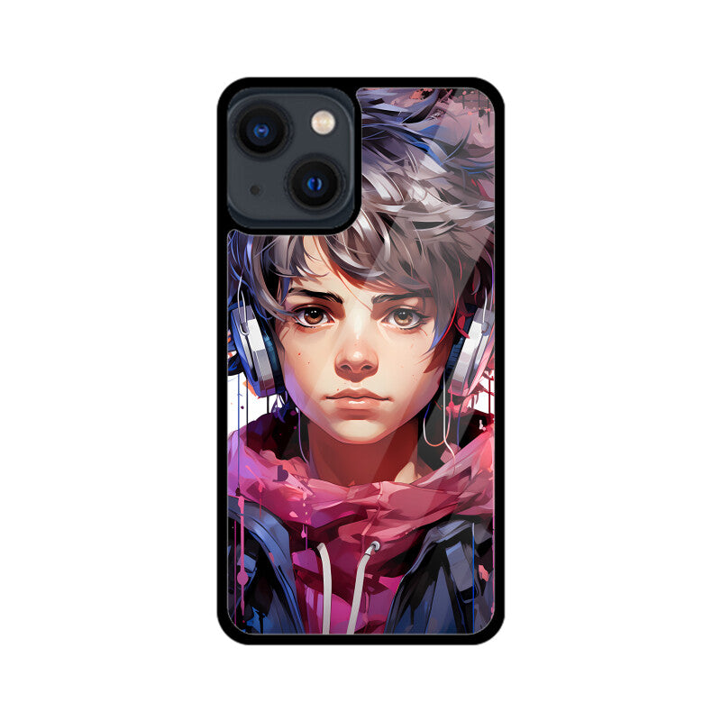 Anime Gamer Boy - Apple iPhone Glass Phone Cases - Available for all Models