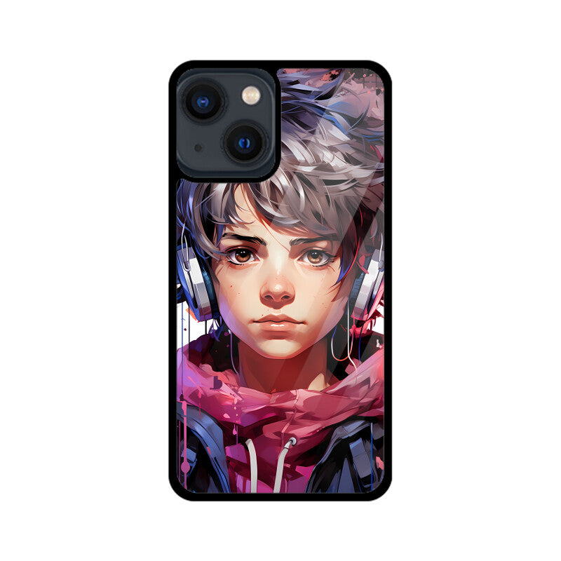 Anime Gamer Boy - Apple iPhone Glass Phone Cases - Available for all Models