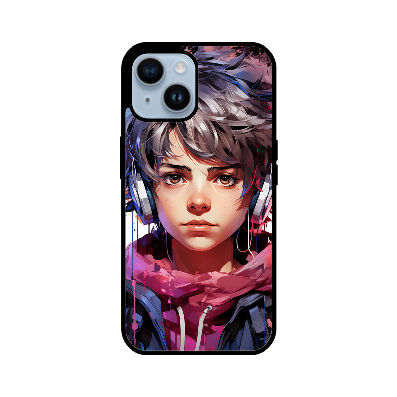 Anime Gamer Boy - Apple iPhone Glass Phone Cases - Available for all Models