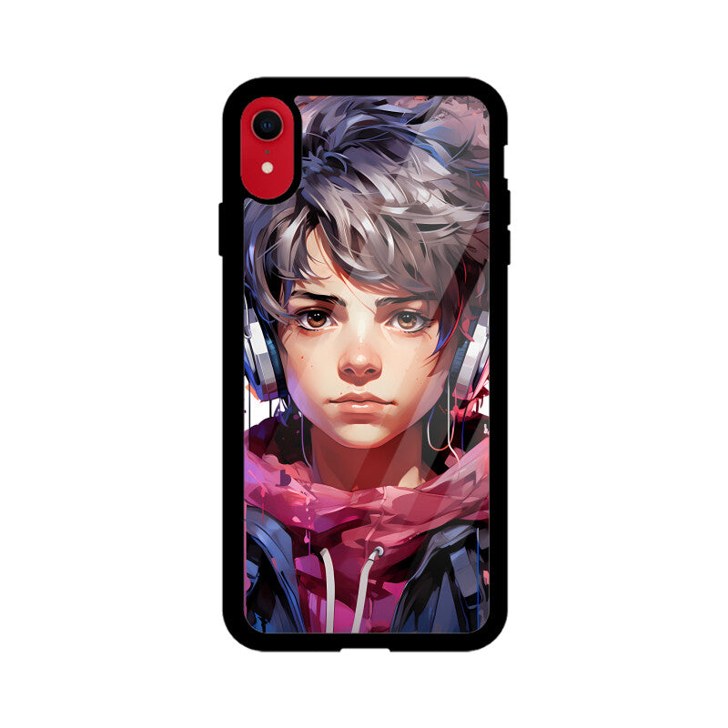 Anime Gamer Boy - Apple iPhone Glass Phone Cases - Available for all Models
