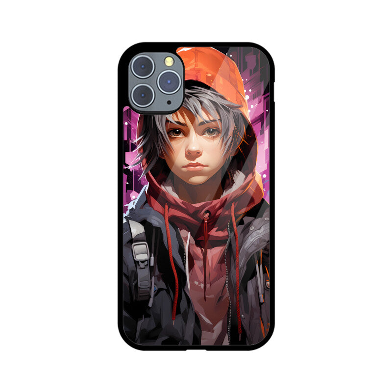 Anime Gamer Boy - Apple iPhone Glass Phone Cases - Available for all Models