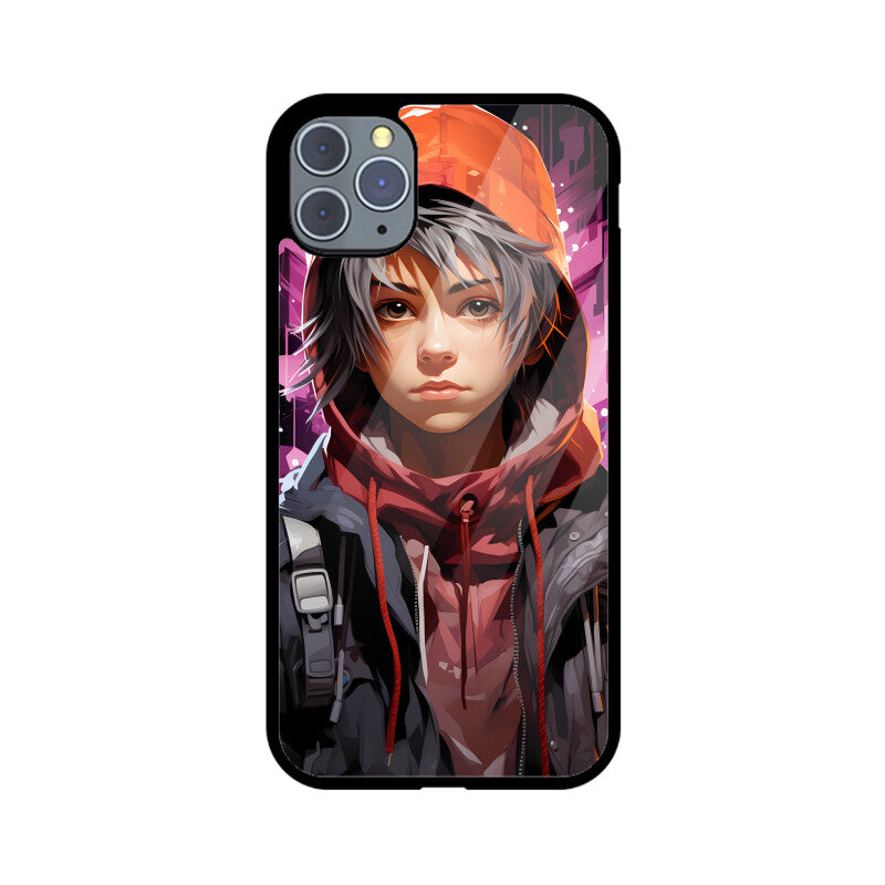 Anime Gamer Boy - Apple iPhone Glass Phone Cases - Available for all Models