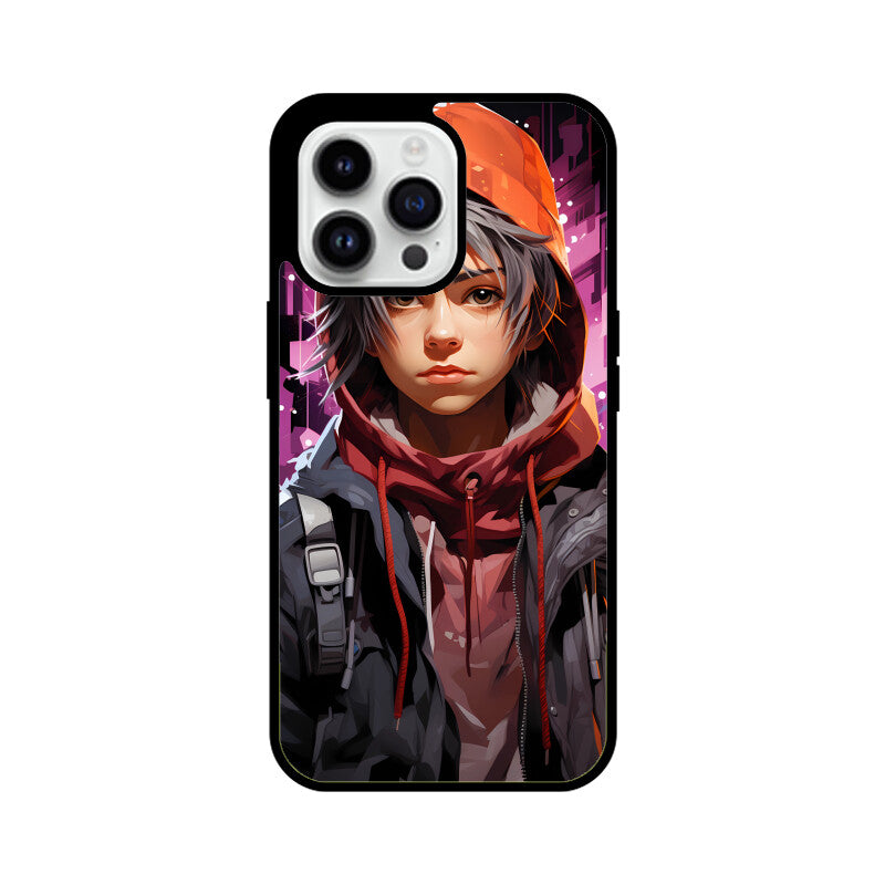 Anime Gamer Boy - Apple iPhone Glass Phone Cases - Available for all Models
