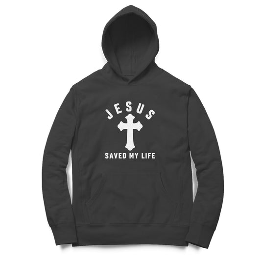 Jesus Saved My Life - Design Printed Unisex hoodie pattern with an oversized fit
