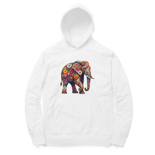 Colorful Floral Elephant - Unisex Oversized Hoodie Tee