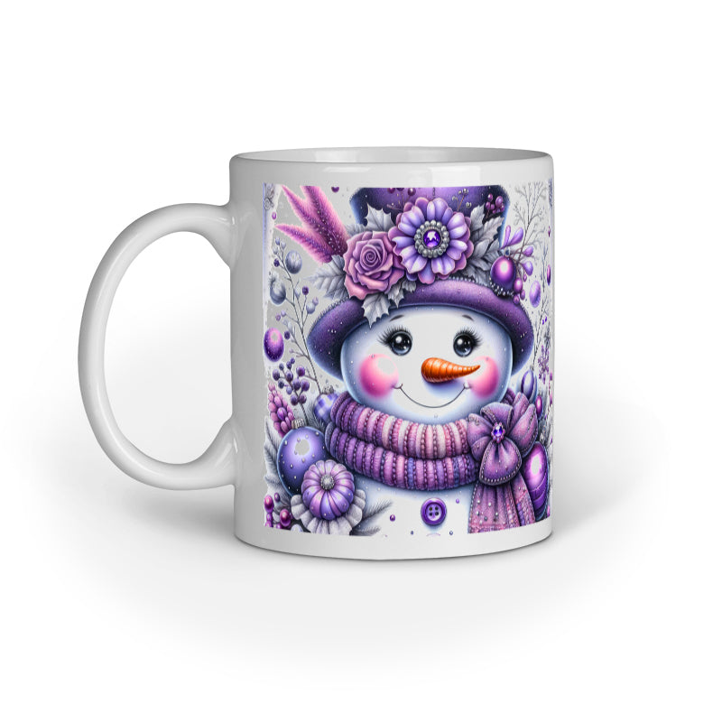 Purple Snowman Christmas