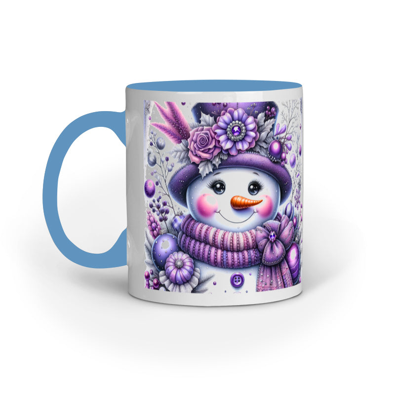 Purple Snowman Christmas