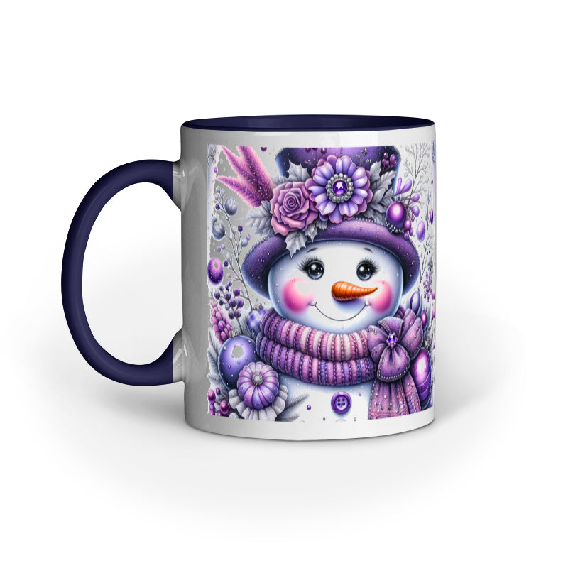 Purple Snowman Christmas
