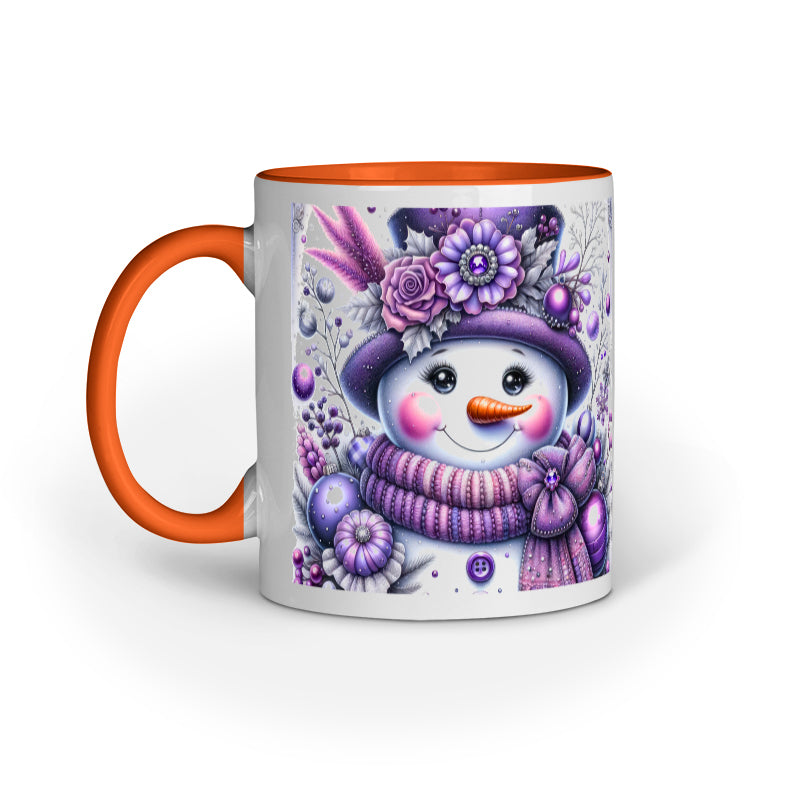 Purple Snowman Christmas