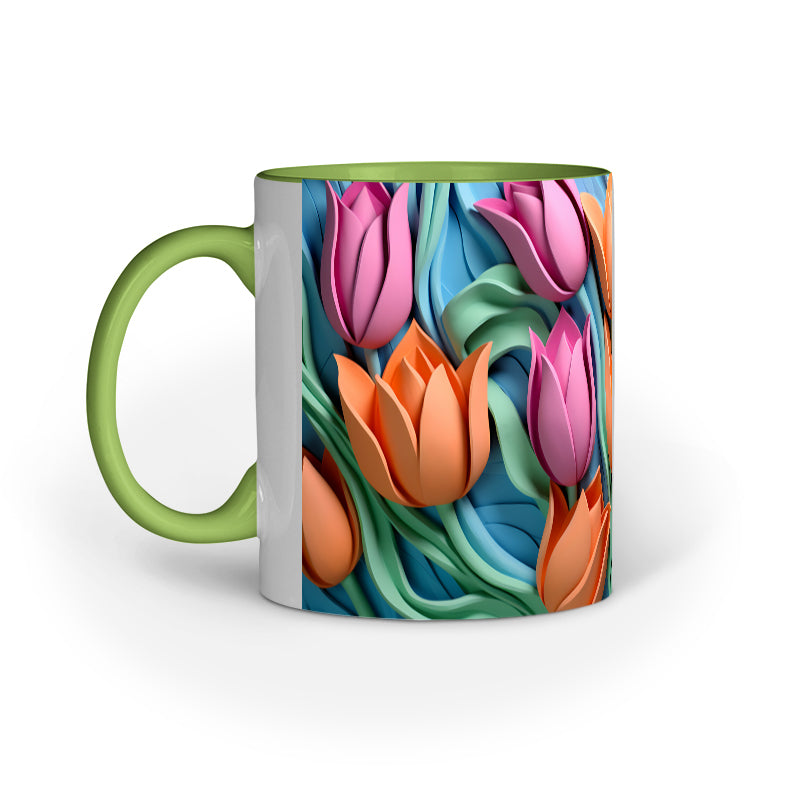 3D Tulip Flower Mug