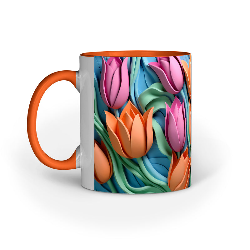 3D Tulip Flower Mug