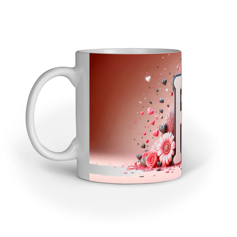 Valentine Alphabet F Mug