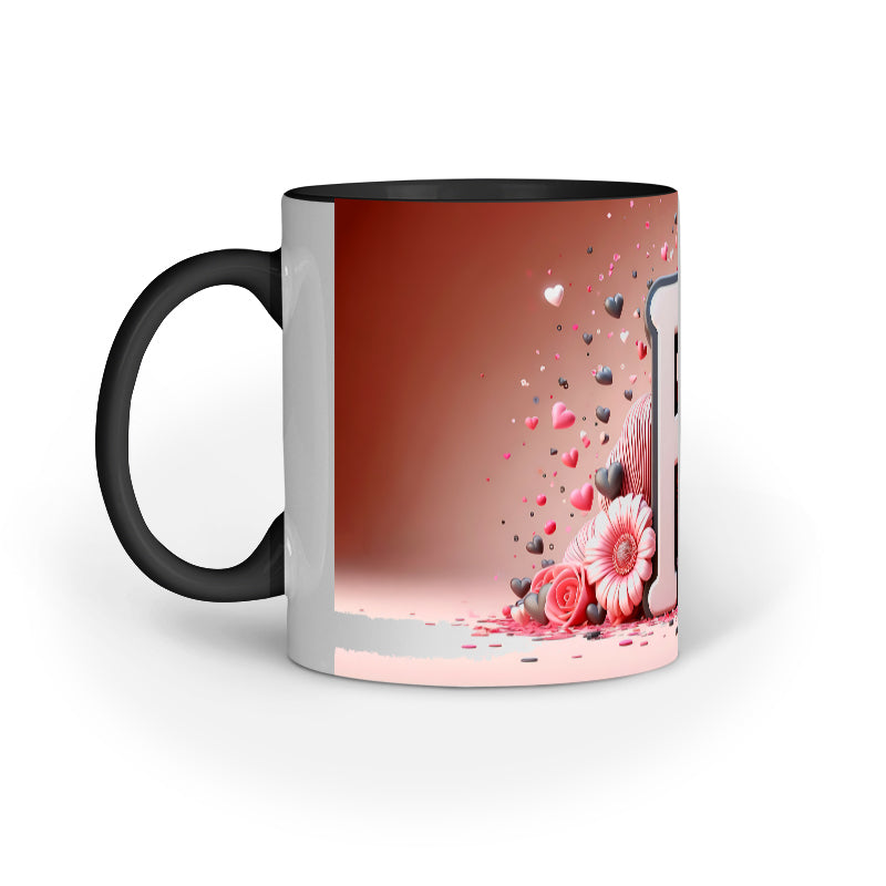 Valentine Alphabet F Mug