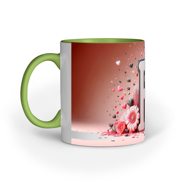 Valentine Alphabet F Mug
