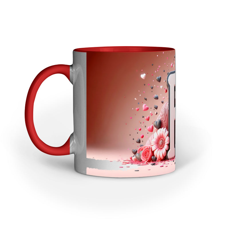 Valentine Alphabet F Mug