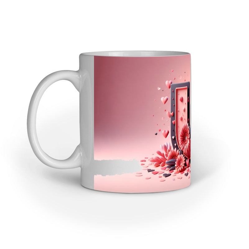 Valentine Alphabet U Mug