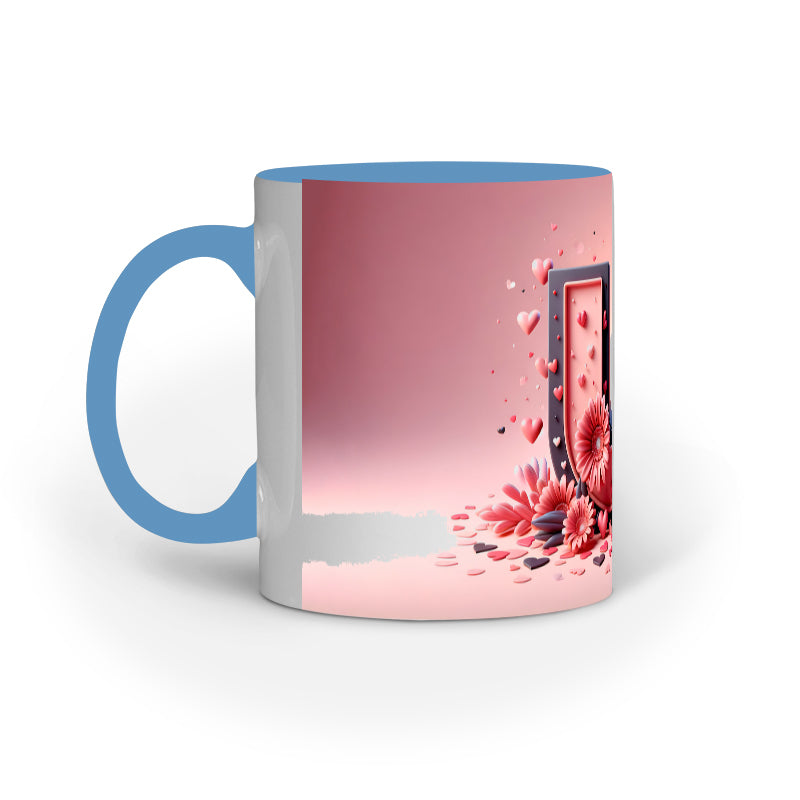Valentine Alphabet U Mug