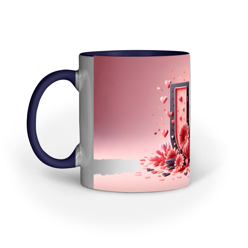 Valentine Alphabet U Mug