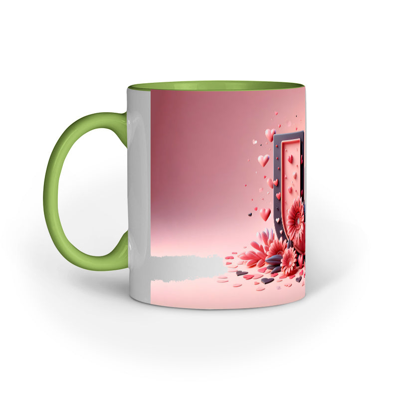 Valentine Alphabet U Mug