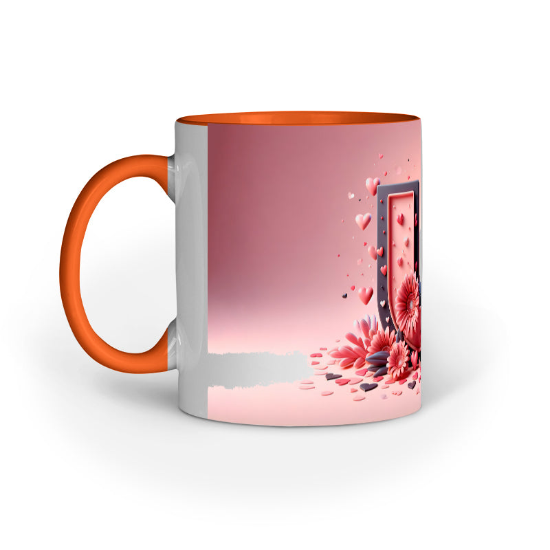Valentine Alphabet U Mug