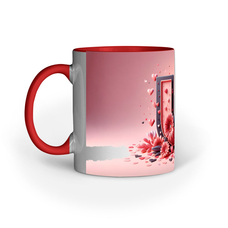 Valentine Alphabet U Mug