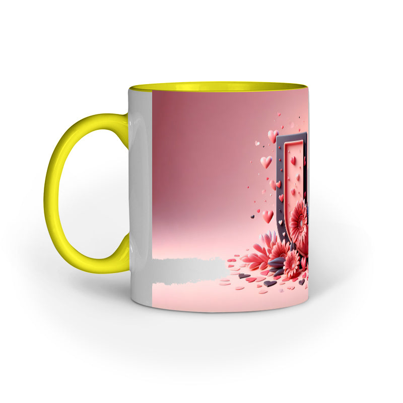 Valentine Alphabet U Mug