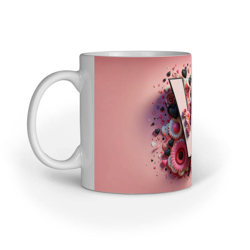 Valentine Alphabet V Mug