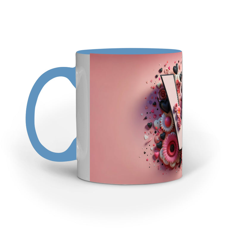 Valentine Alphabet V Mug