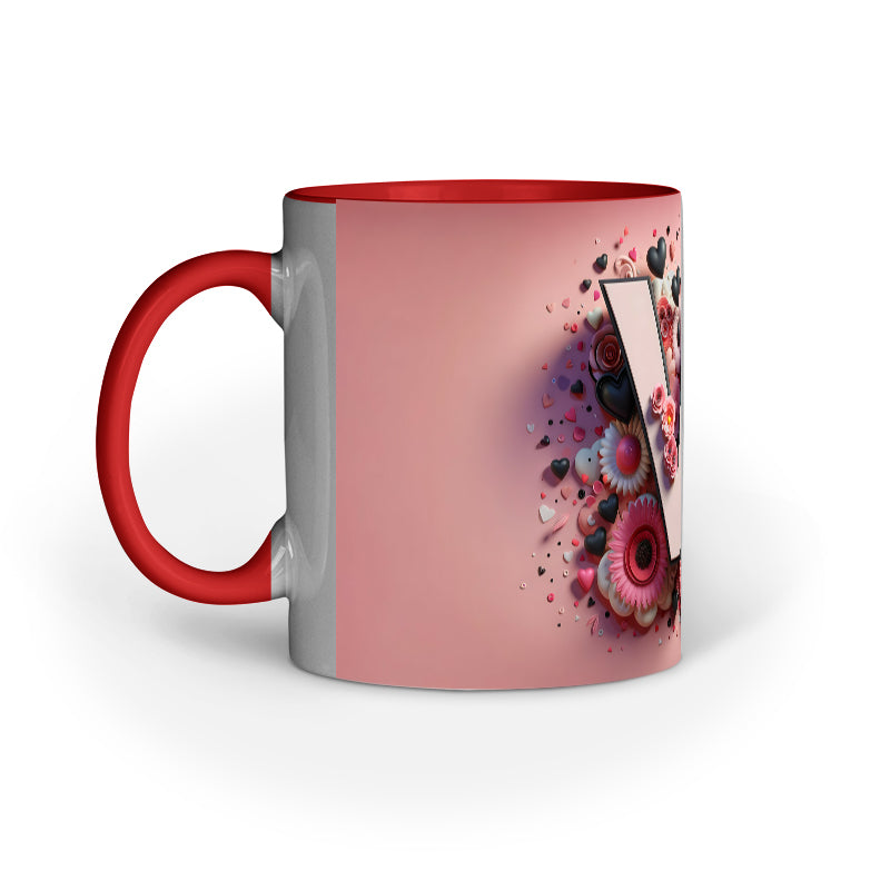 Valentine Alphabet V Mug