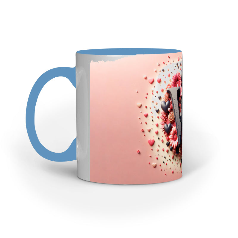 Valentine Alphabet W Mug