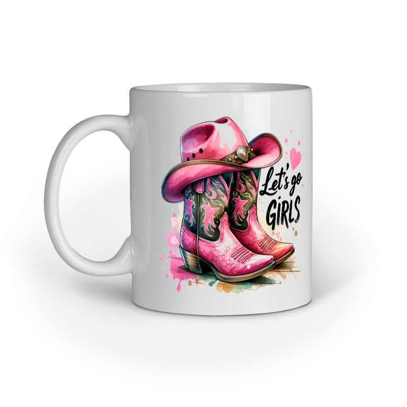 Lets Go Girls Cowgirl Boots Mug