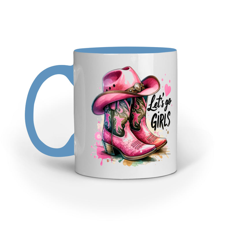 Lets Go Girls Cowgirl Boots Mug