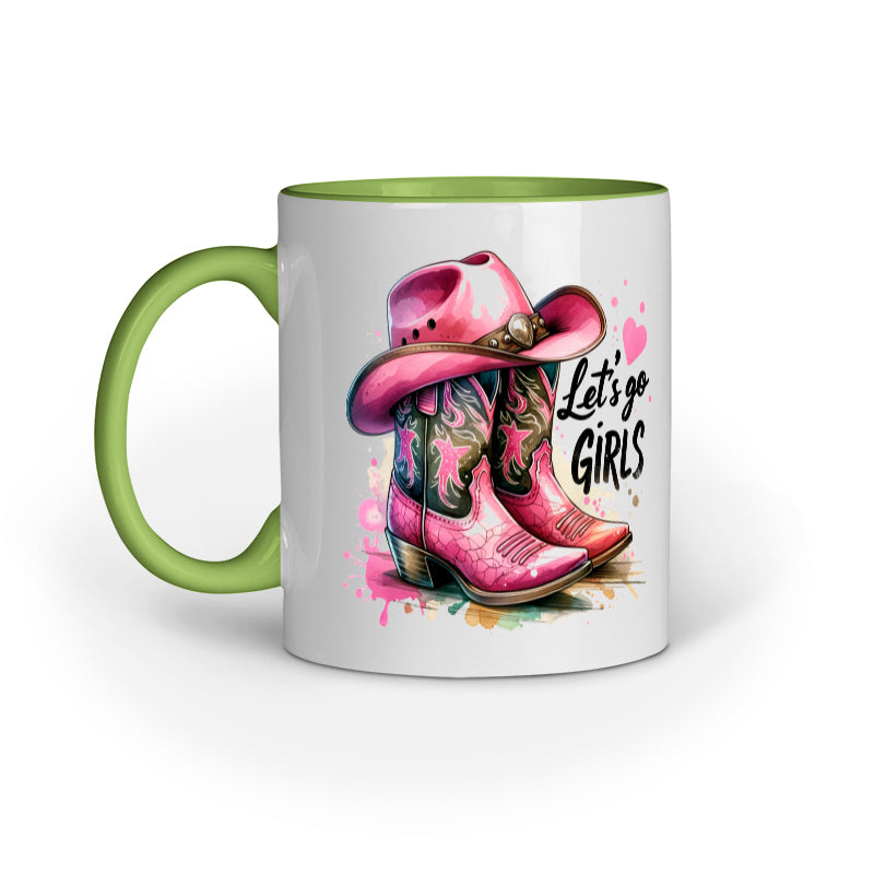 Lets Go Girls Cowgirl Boots Mug