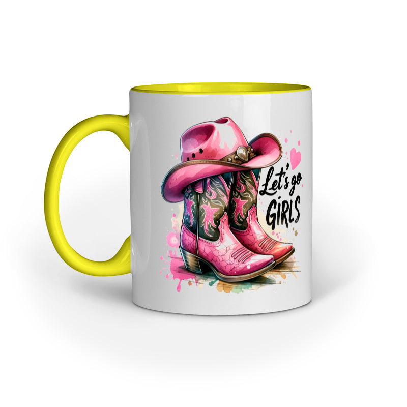 Lets Go Girls Cowgirl Boots Mug
