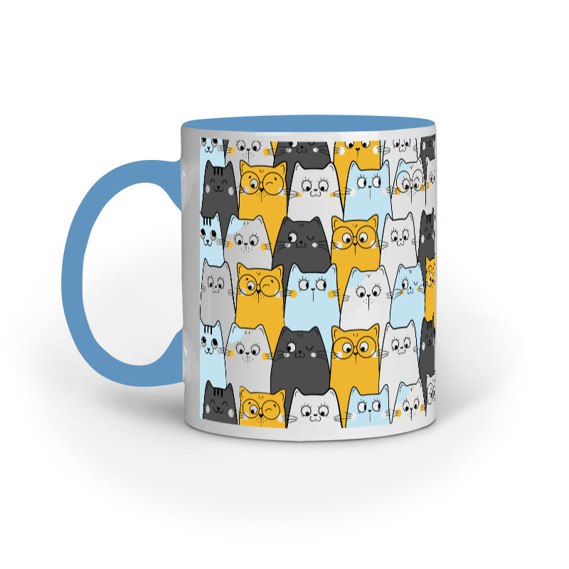 Cat Doodle Pattern Mug