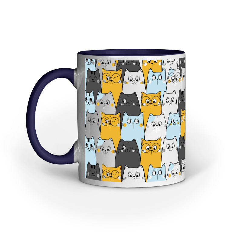 Cat Doodle Pattern Mug