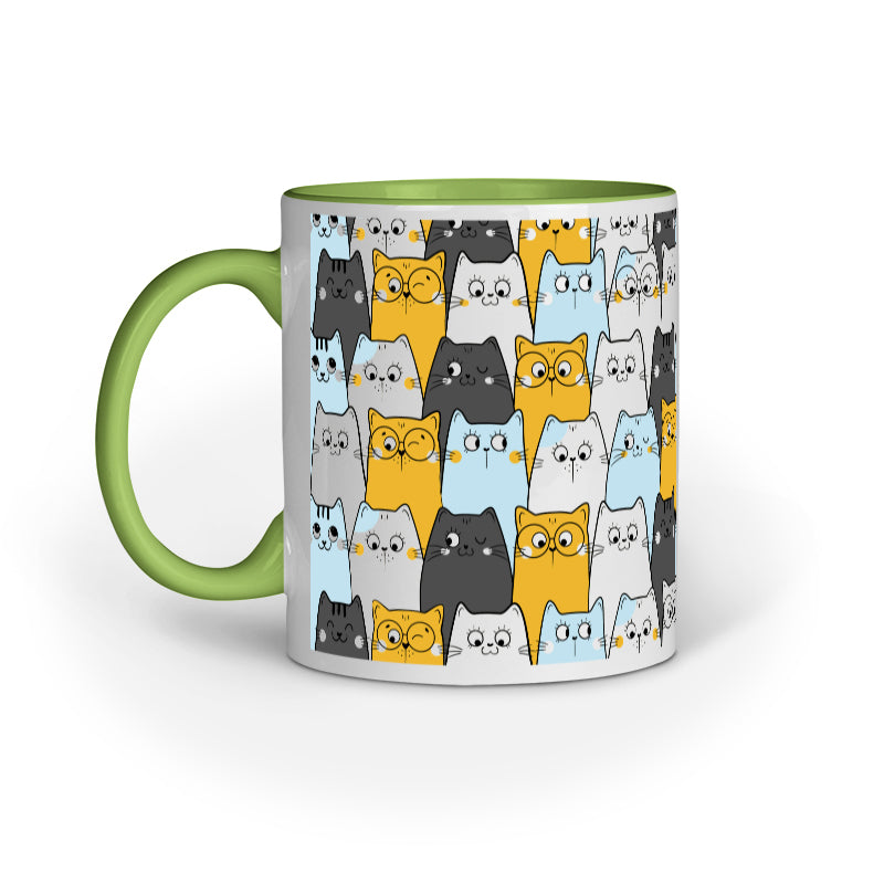 Cat Doodle Pattern Mug